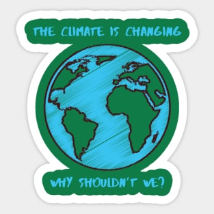 Sad Earth Sticker